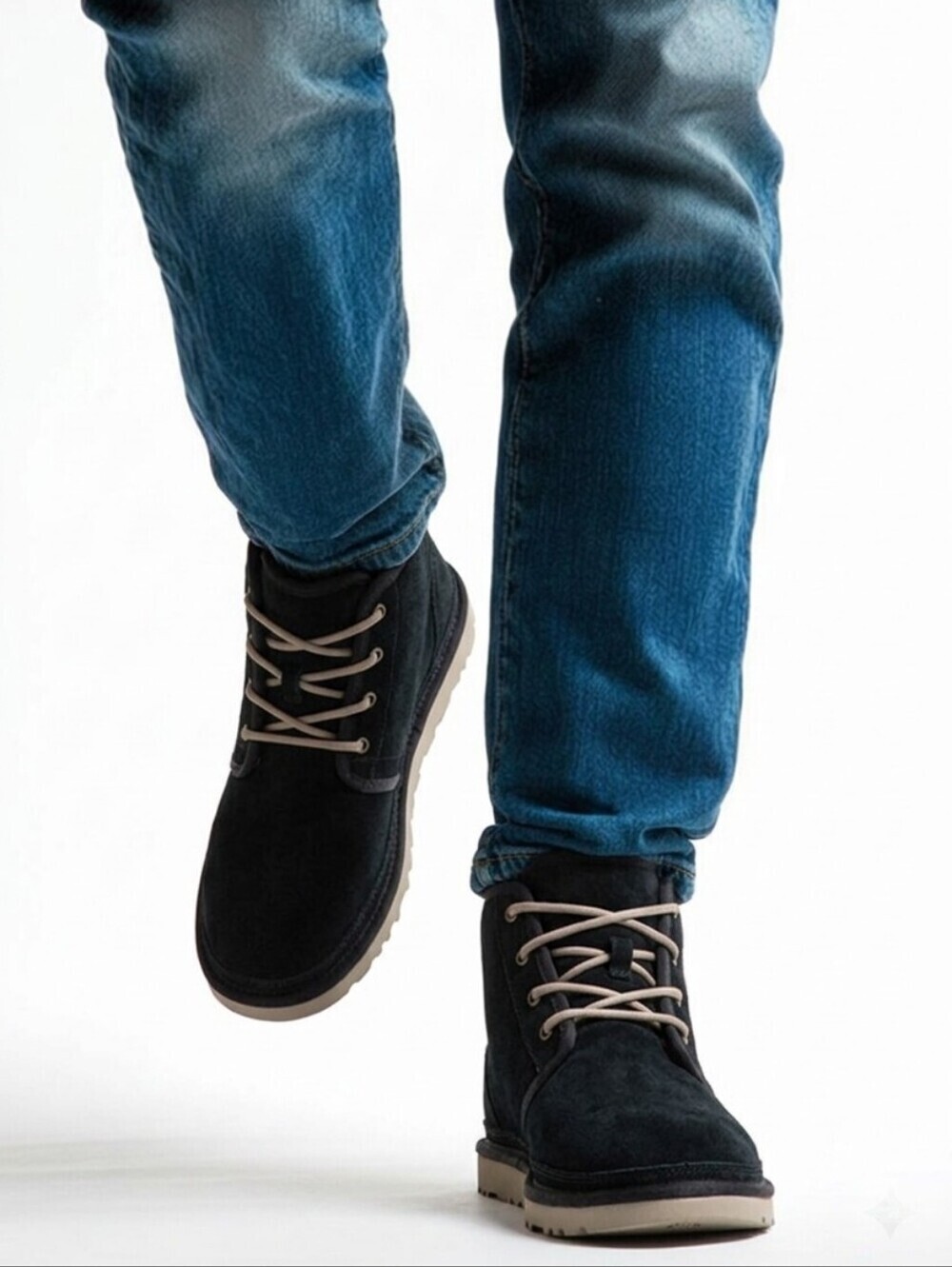 UGG Men's Sz. 12 Neumel Unlined Leather Chukka Boot In Dark Blue